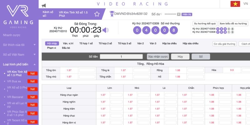 I9BET cung cấp đa dạng loại hình quay số cho thành viên