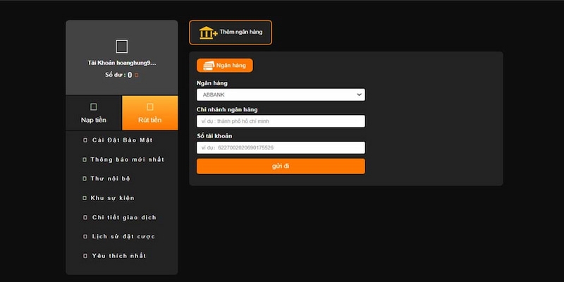Rút tiền I9BET thông qua chuyển khoản ngân hàng