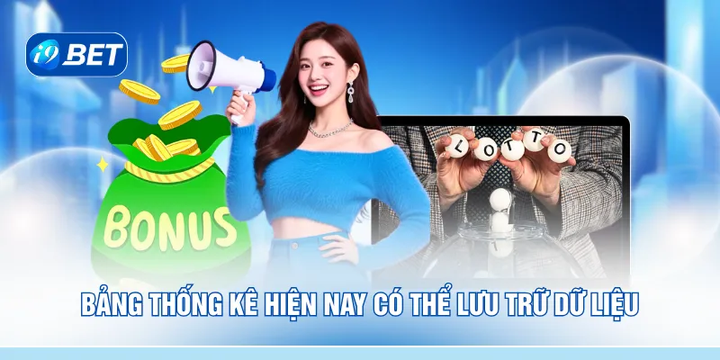 Bảng thống kê hiện nay có thể lưu trữ dữ liệu